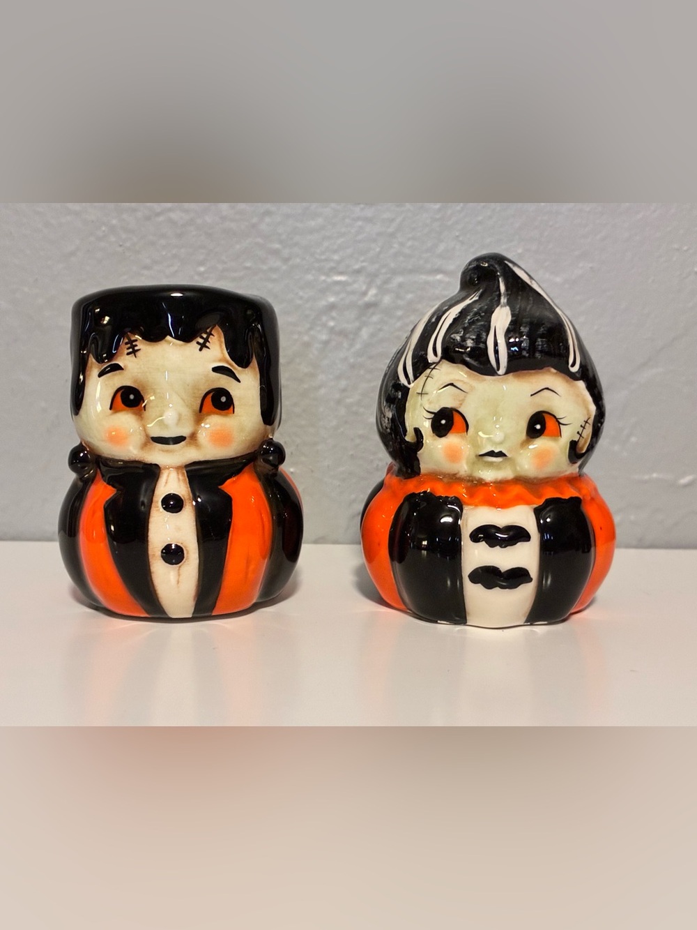Johanna Parker Mr & Mrs Frankenstein Salt And Pepper Shakers